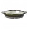 Travessa 31cm 1,4 Litros Oval Mista Em Cerâmica Verde